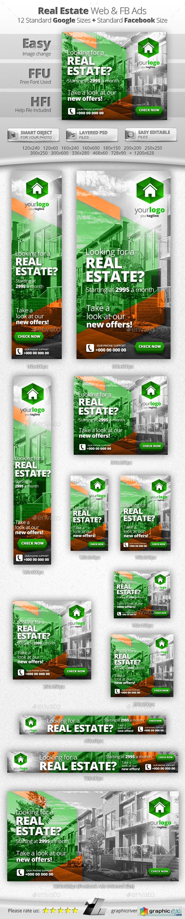 Real Estate Web & Facebook Banners Ads