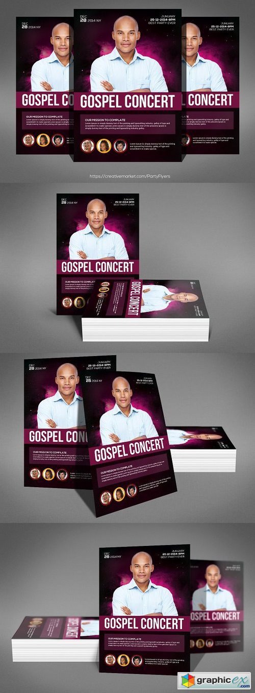 Living Gospel Church Concert Flyer