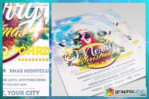 Merry Christmas Flyer Template 1101673