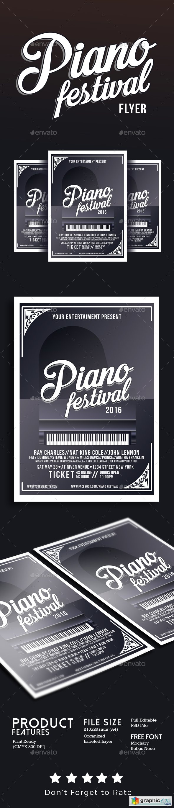 Piano Festival Flyer Template