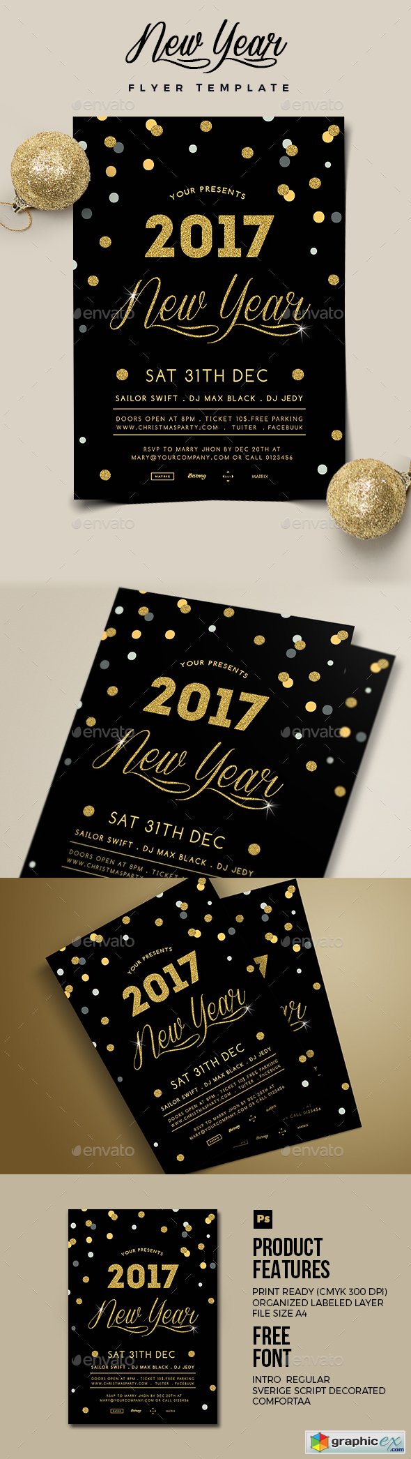 New Year Flyer 19078783