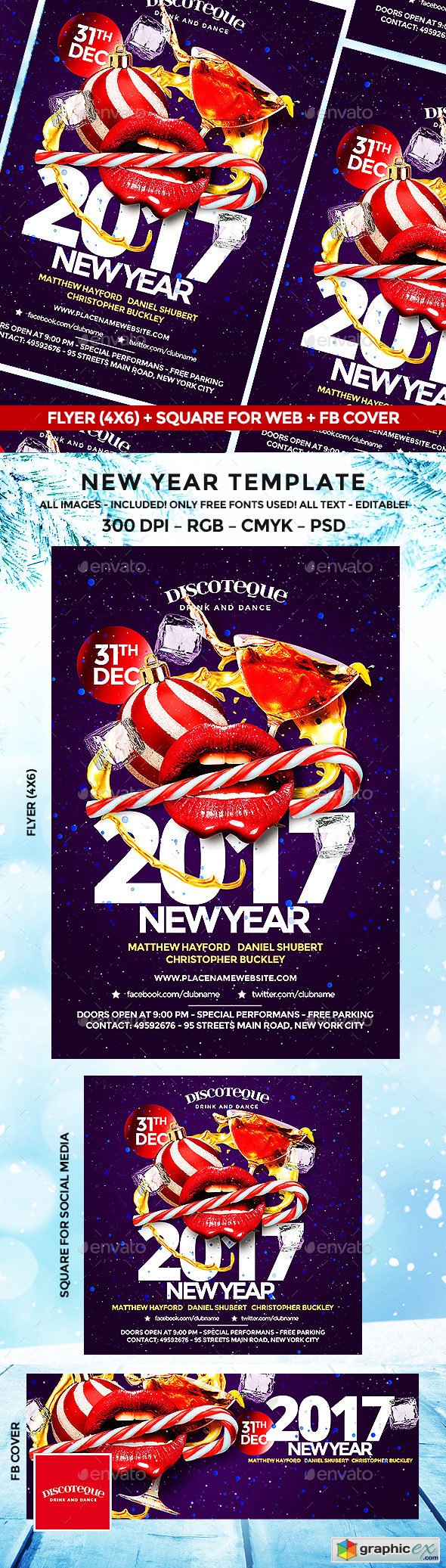 New Year Party Flyer 18843675