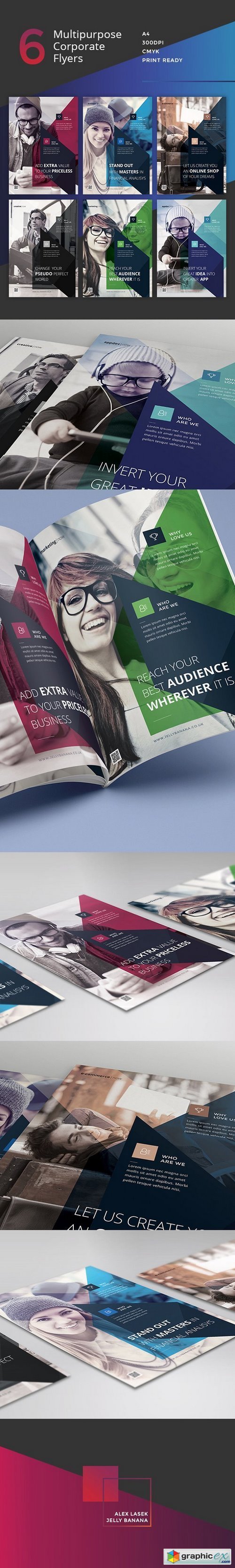 6 Multipurpose Business Flyers, Ads 752602