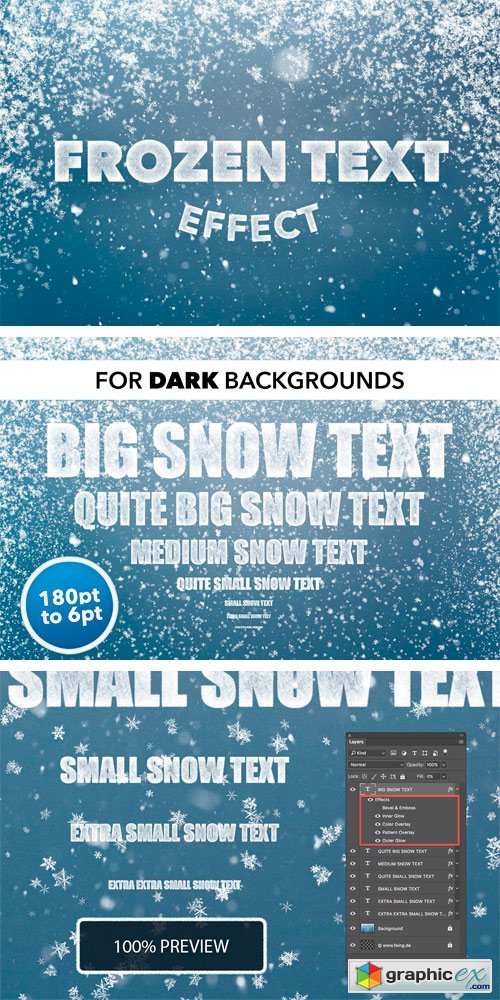 Frozen Text Effect for Photoshop
