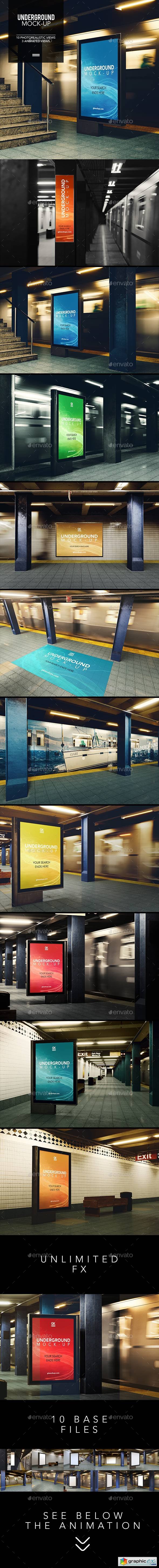 3D Underground / Subway Mock-up / Animated Edition
