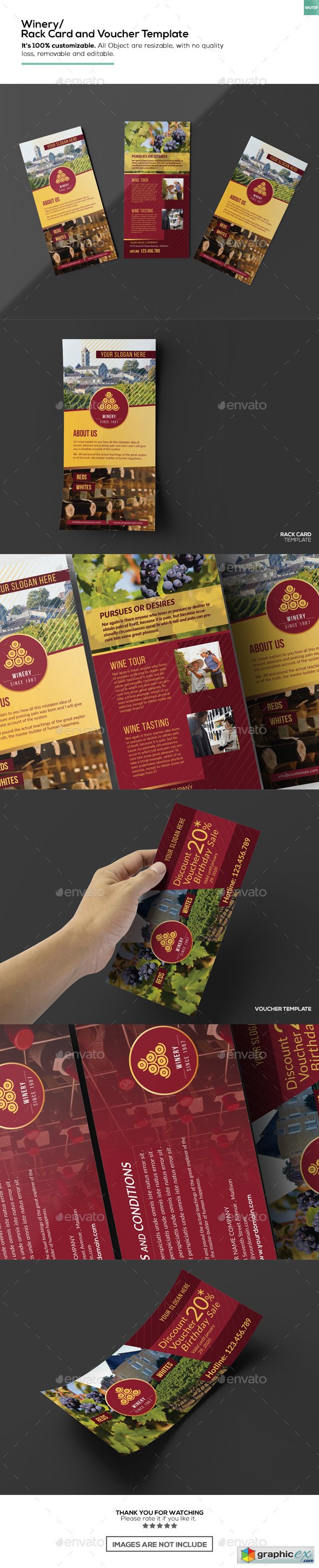 Winery/ Rack Card and Voucher Template