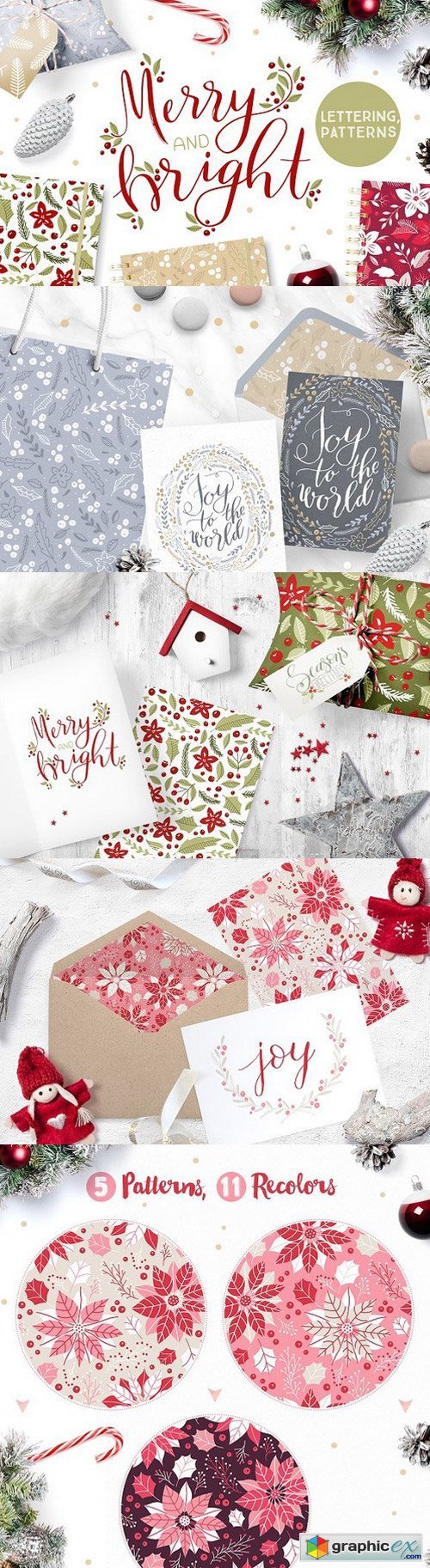 Christmas hand lettering & patterns