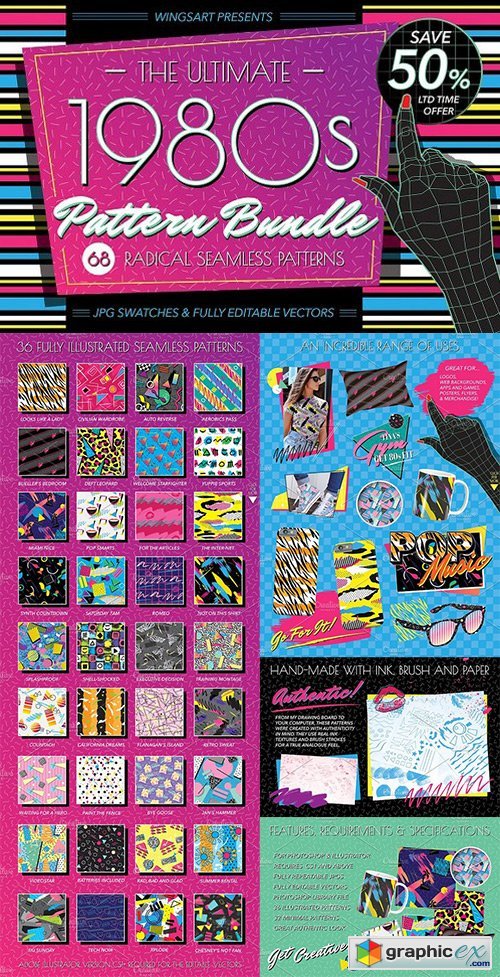 The Ultimate 1980s Pattern Bundle