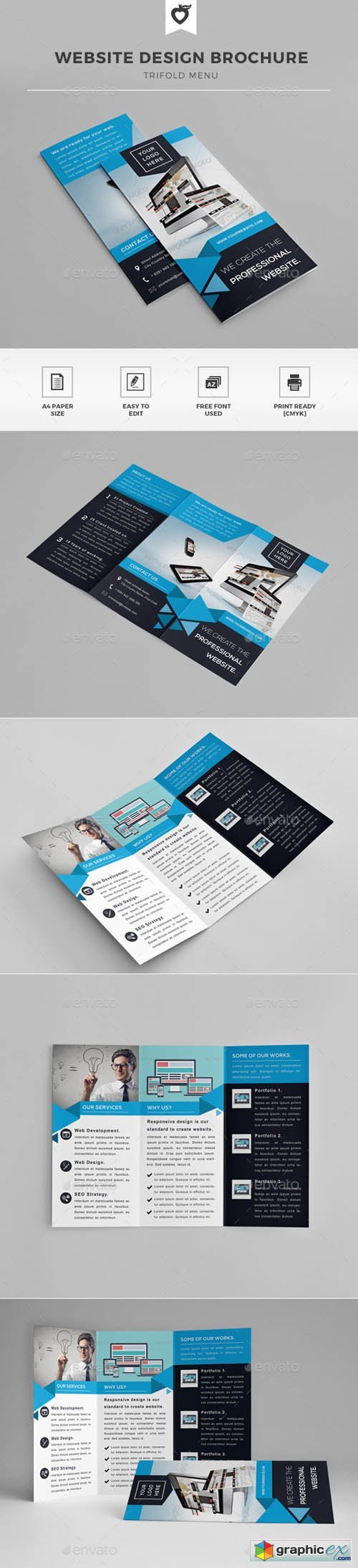 Website Design Trifold Brochure