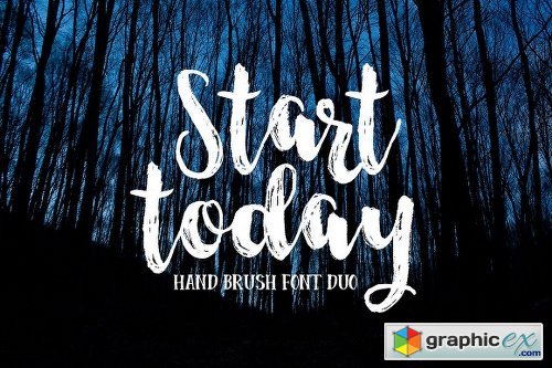 Start Today - Brush Font Duo