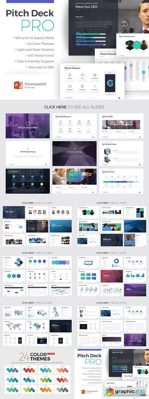 Pitch Deck Pro Powerpoint Template