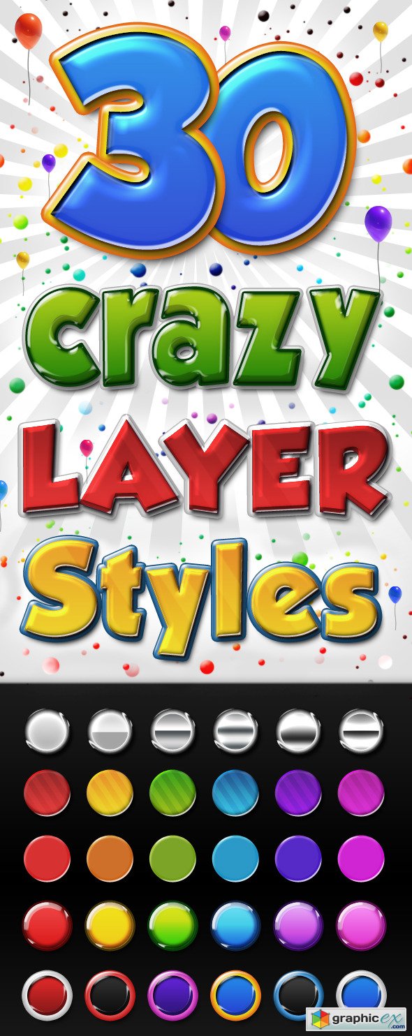 Big Pack of Colourful 3D Layer Styles 108779