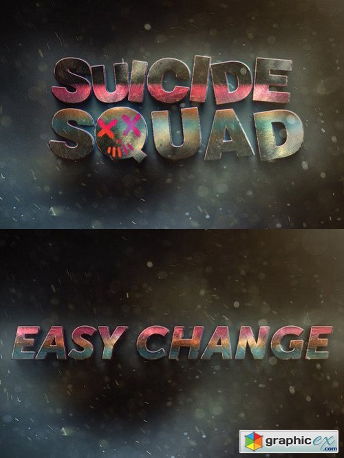 Suicide Squad Movie Text Effect