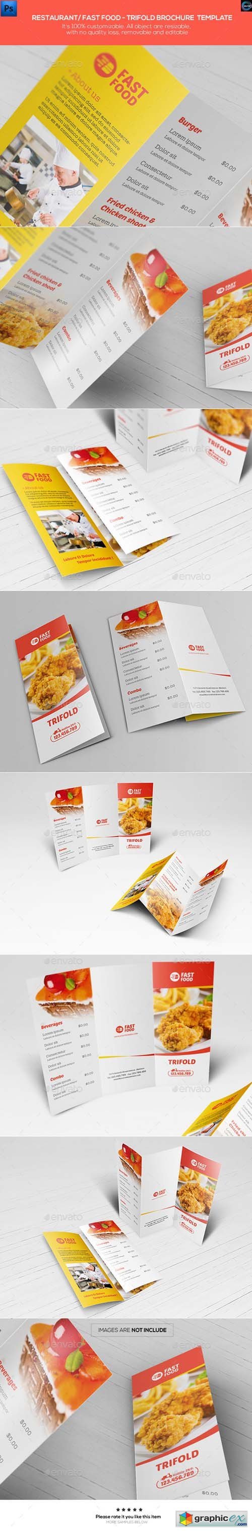 Restaurant/ Fast Food - Trifold Brochure Template