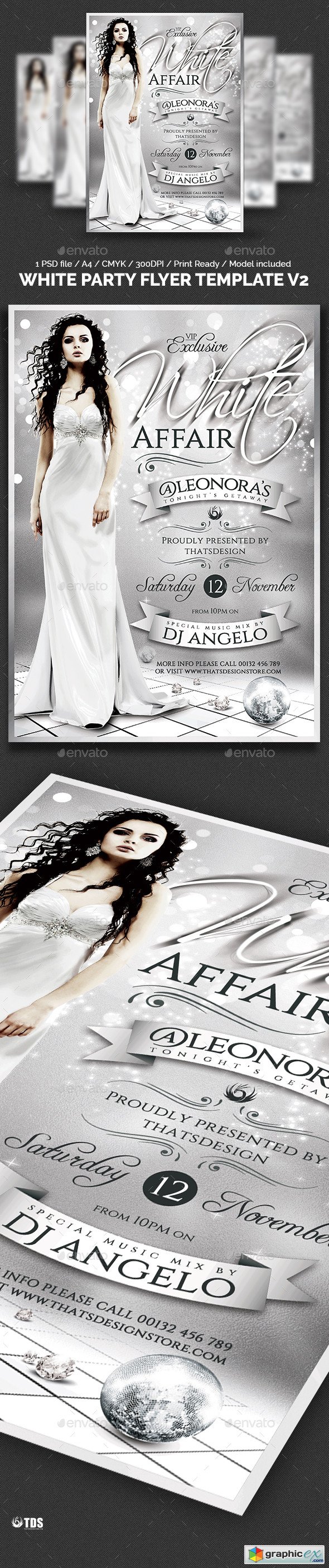 White Party Flyer Template V2
