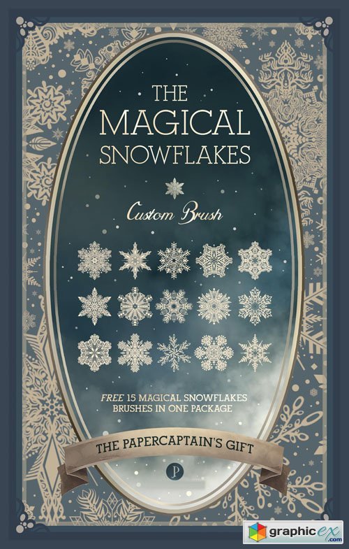 The Magical Snowflakes CUSTOM BRUSH for Photoshop [ABR]