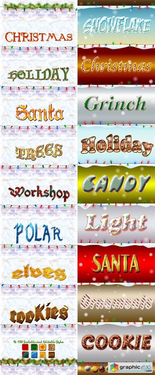 Holiday Photoshop Layer Styles Vol.2