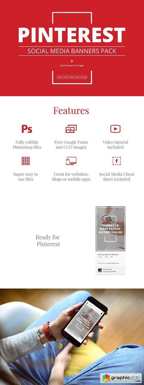 Pinterest Social Media Banners Pack