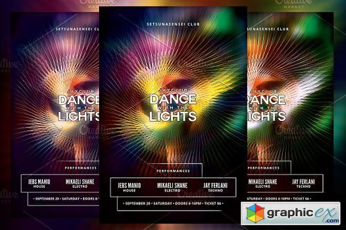 Dance with the Lights Party Flyer