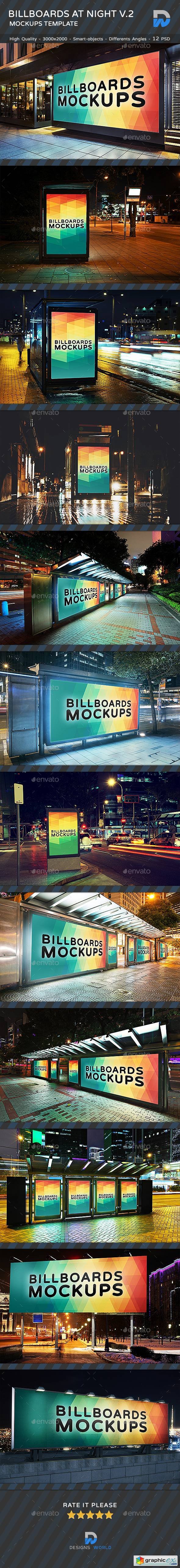 Billboards Mockups at Night Vol.2