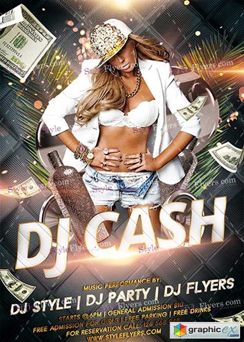 DJ Cash PSD V14 Flyer Template