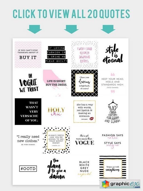 Ultimate Fashionista's Quotes Bundle
