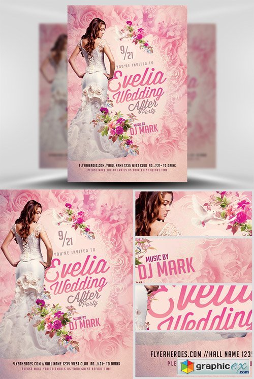 Wedding After Party Flyer Template