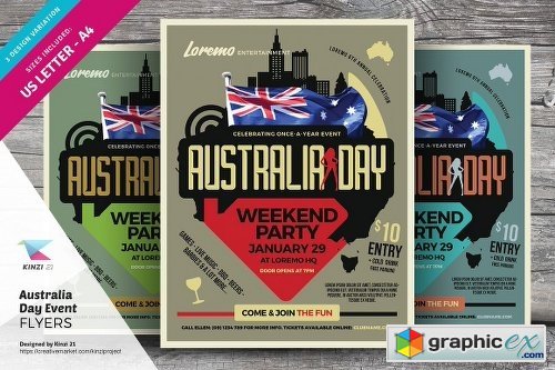 Australia Day Flyer Templates