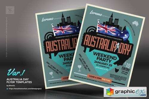 Australia Day Flyer Templates