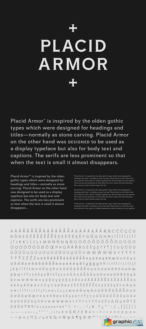 Placid Armor Typeface