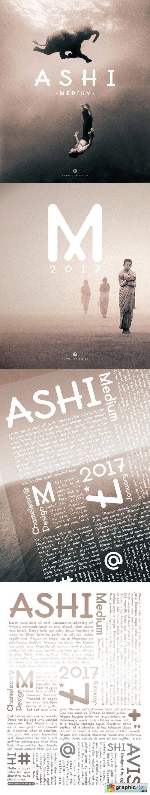 AShi - Medium Font