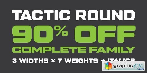 Tactic Round Font Family - 42 Fonts