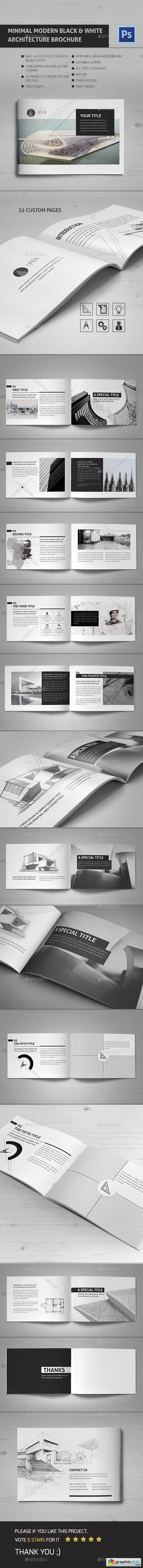 Minimal Modern Black & White Architecture Brochure