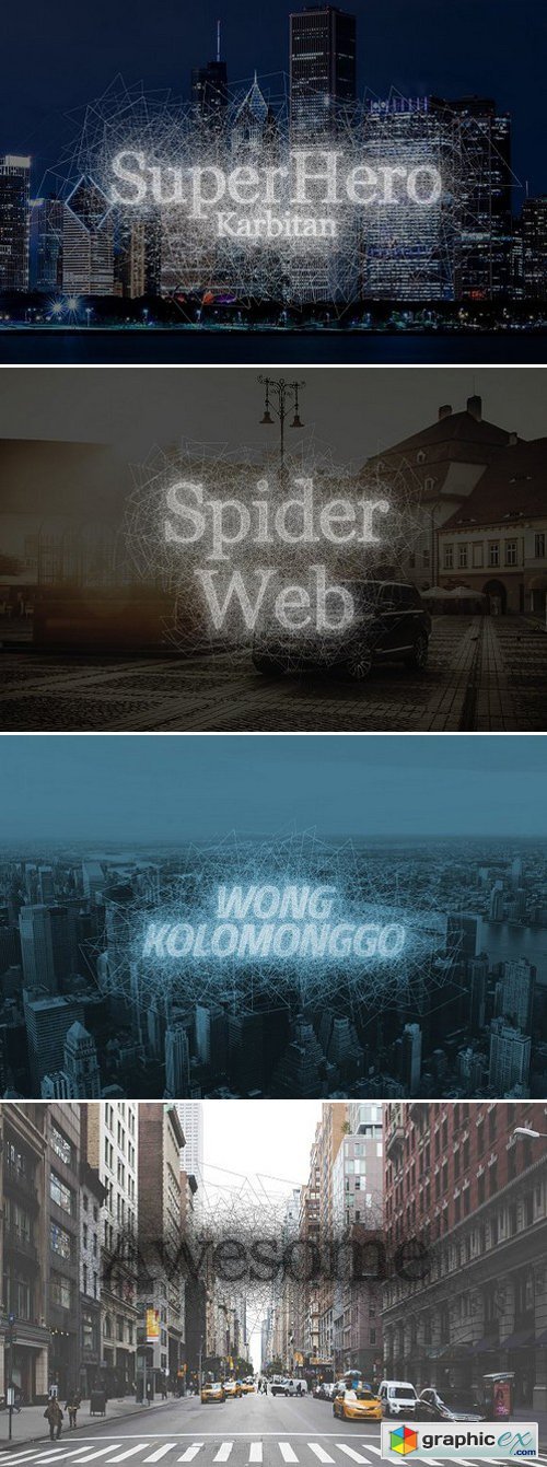 Spider Webs Text Effect