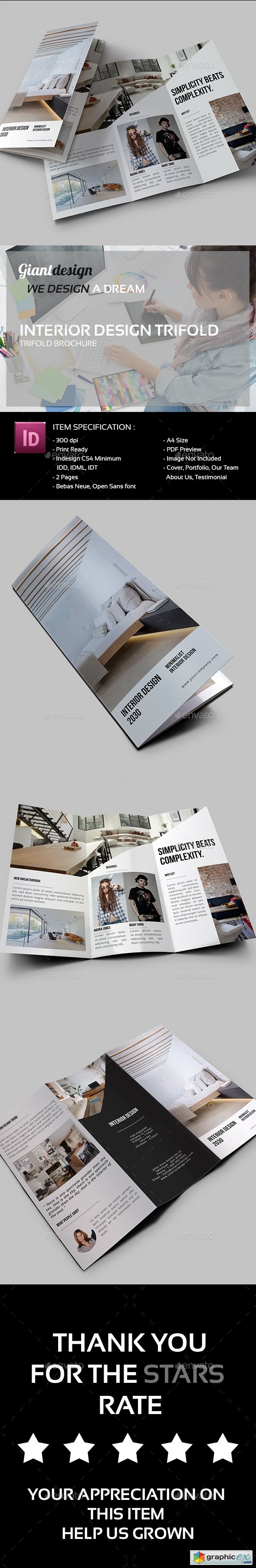 Interior Design Trifold Brochure
