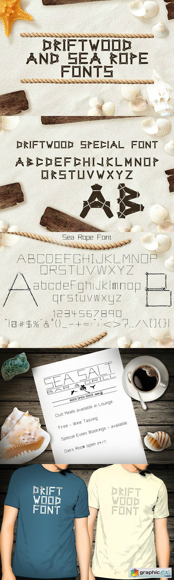 Driftwood & Sea Rope fonts