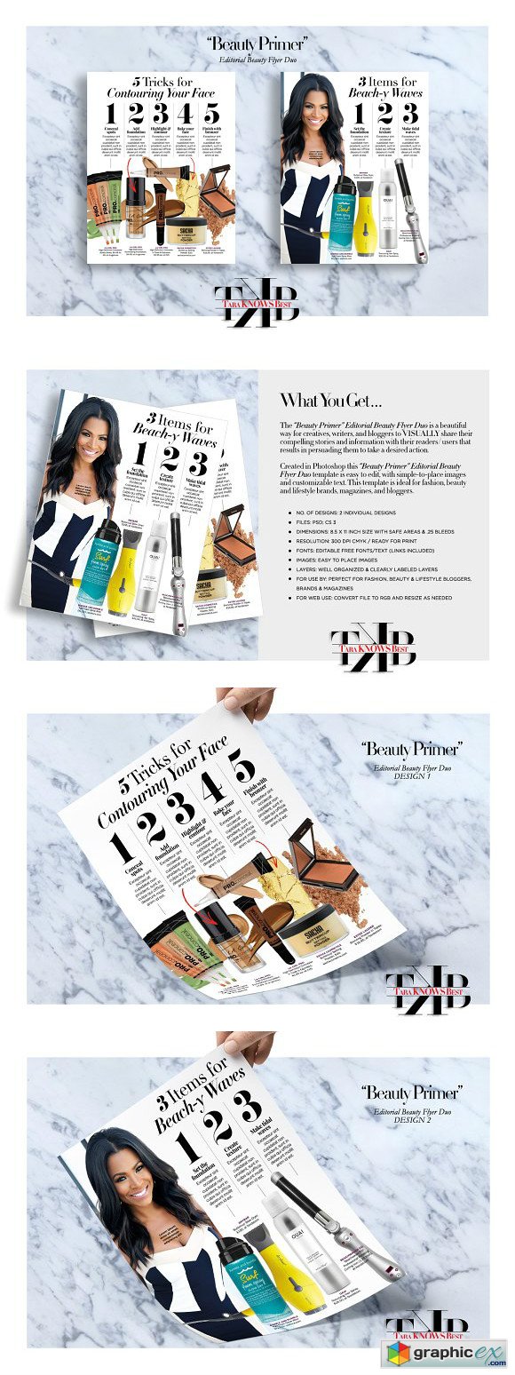 Beauty Primer Editorial Flyer Duo