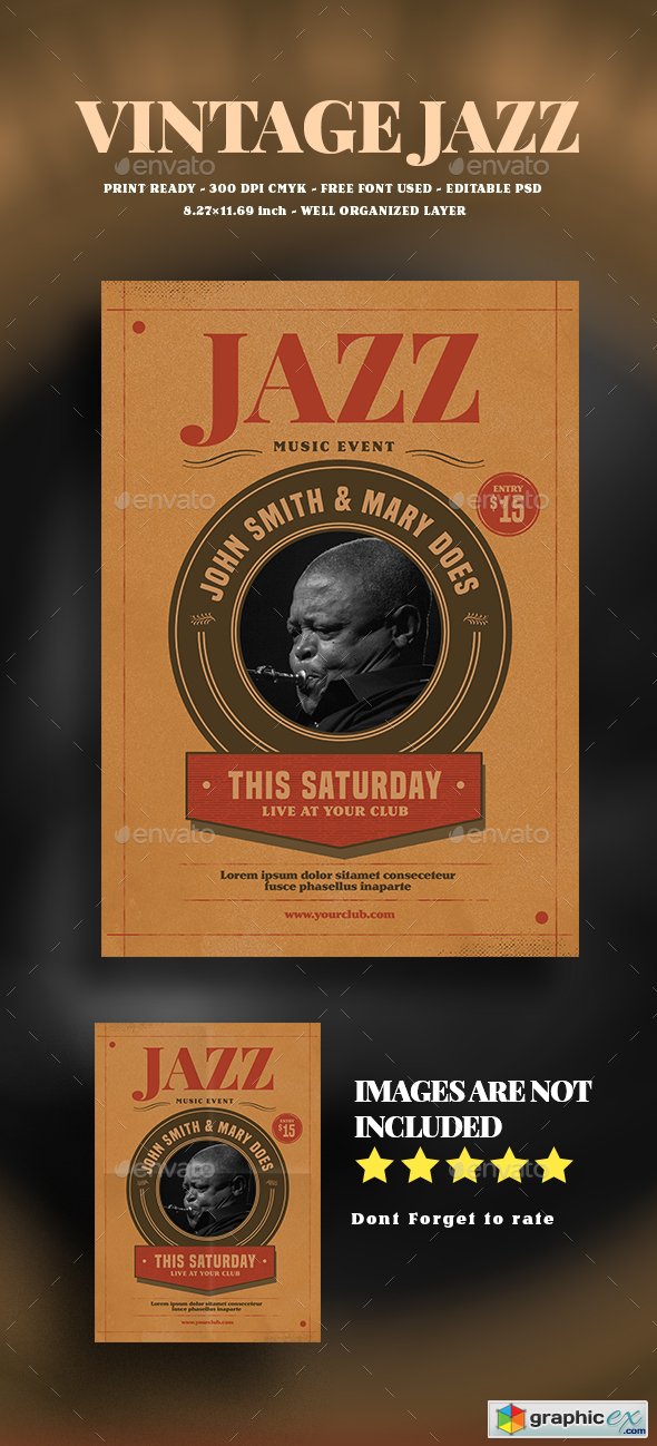 Vintage jazz Event Flyer
