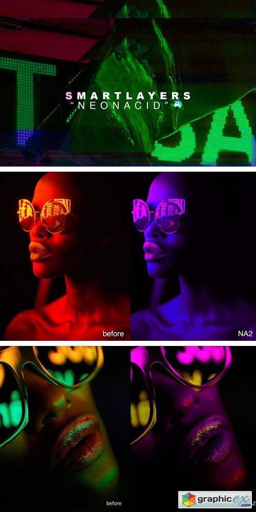 "NEON ACID" Smart PSD Layer Effects
