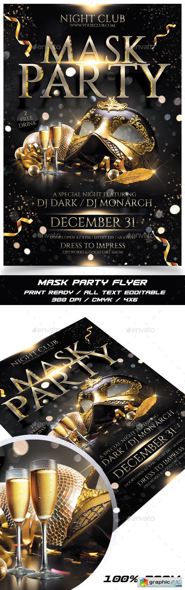 Mask Party Flyer