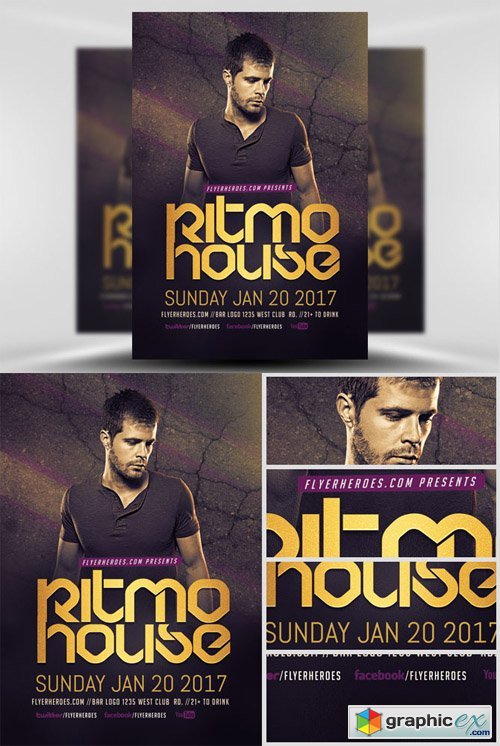Ritmo House DJ Flyer Template