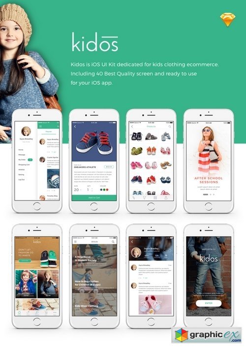ThemeForest - Kidos - Kids Clothing iOS UI Kit