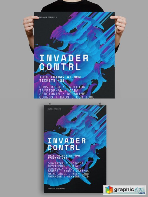 Invader Control Poster / Flyer