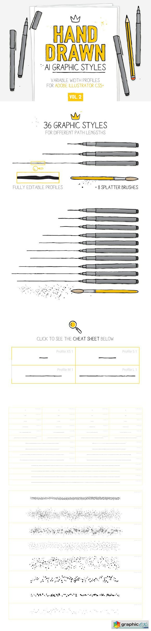 AI Hand drawn styles & brushes vol.2