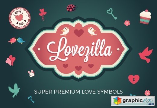 DesignTNT - LoveZilla Super Premium Love Mega Set