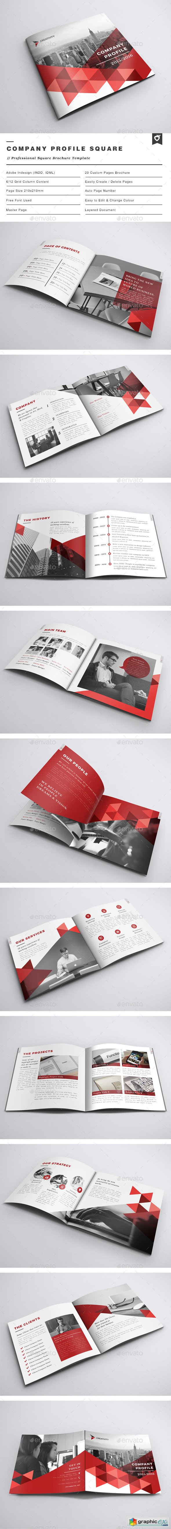 Company Profile Square Brochure