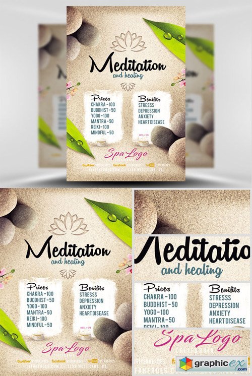Meditation and Healing SPA Flyer Template