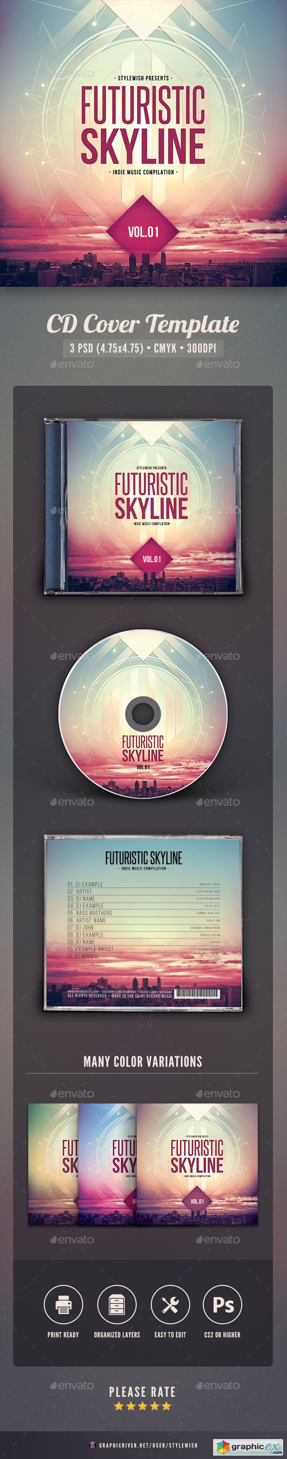 Futuristic Skyline CD Cover Artwork