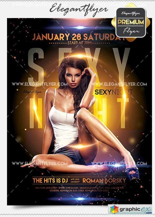 Sexy Night Flyer PSD V02 Template + Facebook Cover