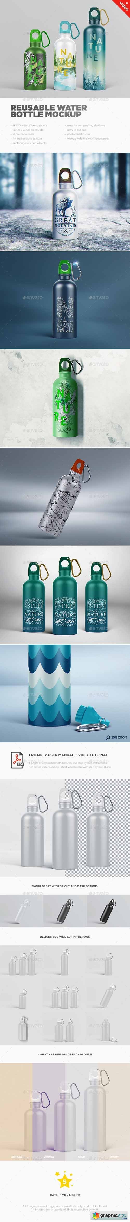 Reusable Water Bottle MockUp
